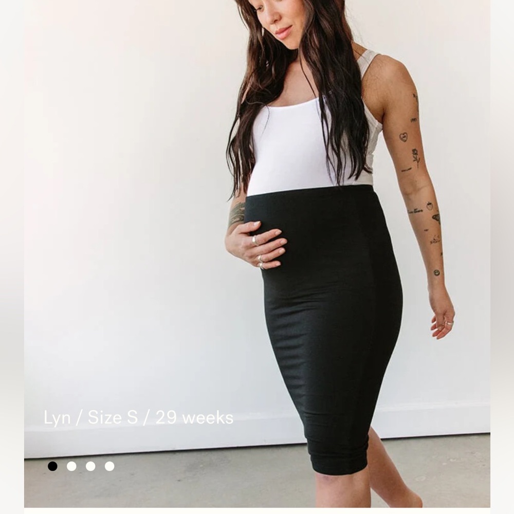 STORQ maternity classic black pencil skirt in (4) large